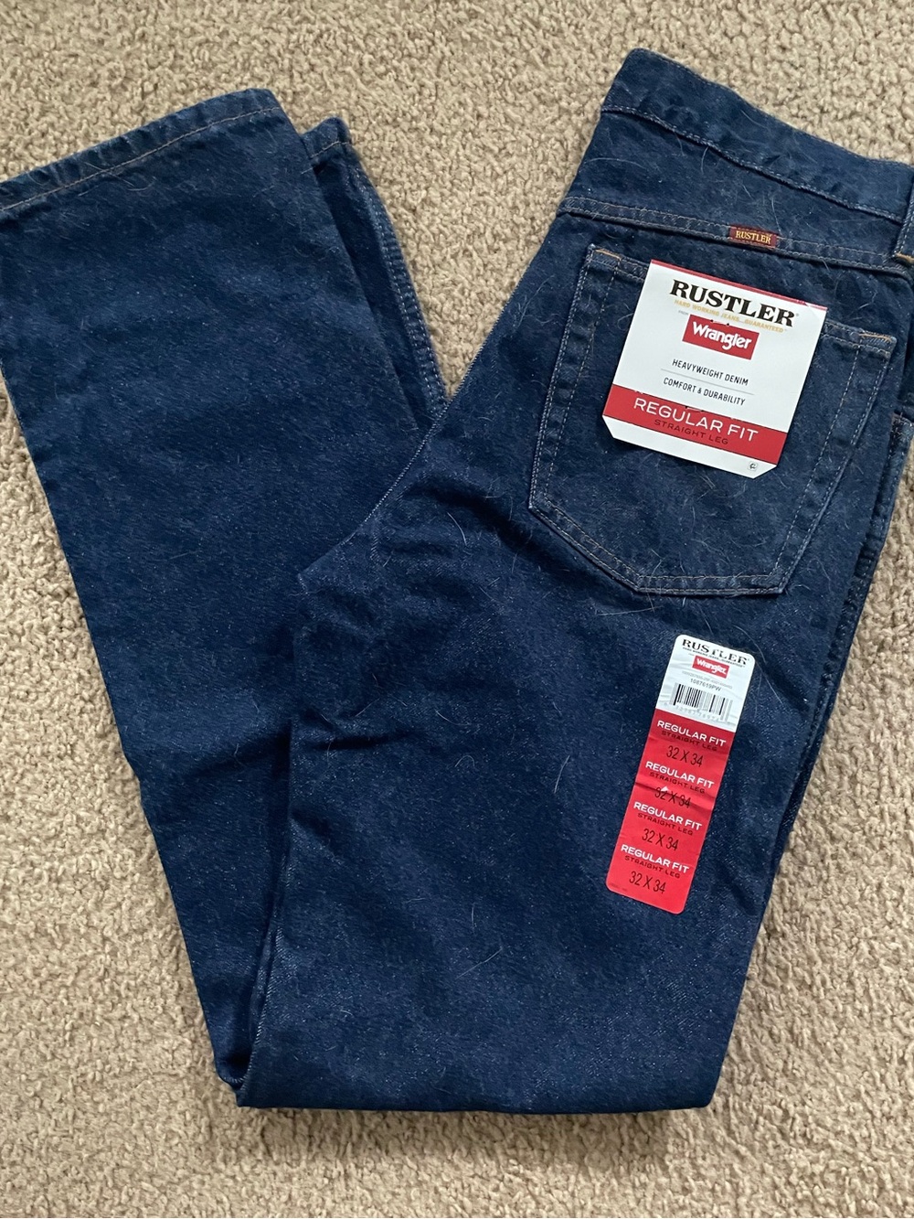 Wrangler Navy Straight Leg Jeans